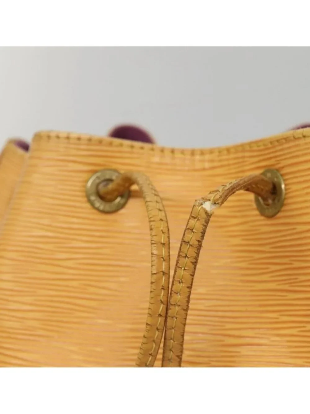 Authentic LOUIS VUITTON Epi Petit Noe Shoulder Bag Yellow M44109 LV